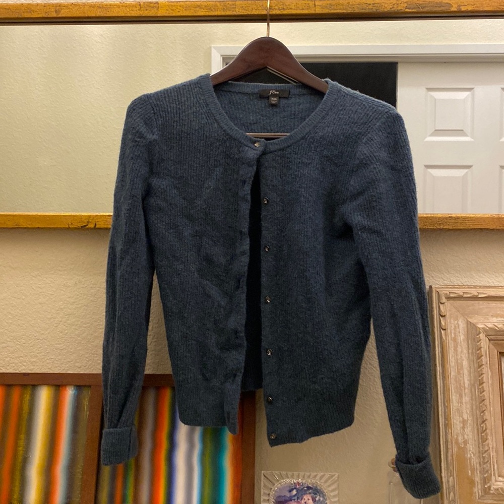 J Crew Cardigan with jewel button detail 💎